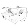 Picture of Modern Fabric Sofa Bed with Storage – Light Grey and Crey